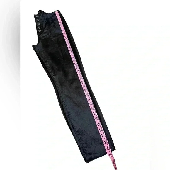 7 For All Mankind Women’s High Waisted Ankle Skinny Black Velvet Pants size 29 - Picture 10 of 16